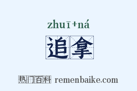 追拿是什么意思的图片